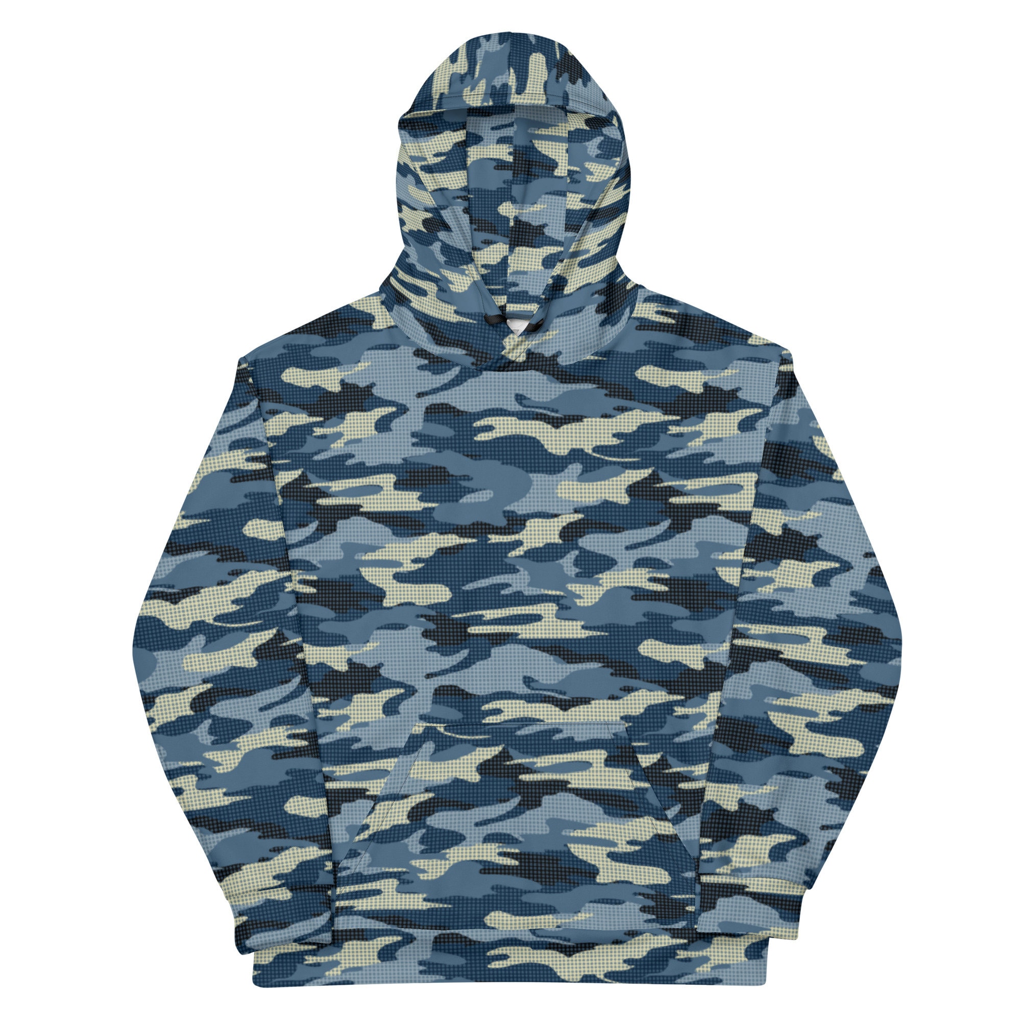 Blue Camouflage Print Unisex Hoodie Etsy Ireland