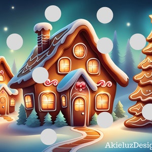 Gingerbread House Christmas Tree Savings Challenge: Scratch Off Card