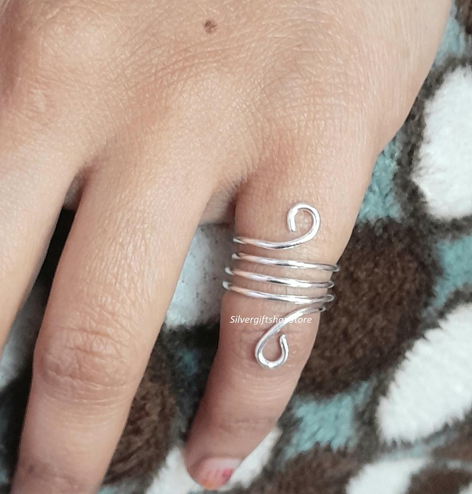Anello A Spirale Bobina Argento 925 - Fatto A Mano, Vintage - Regalo Donna, Personalizzabile - Lakshmi0