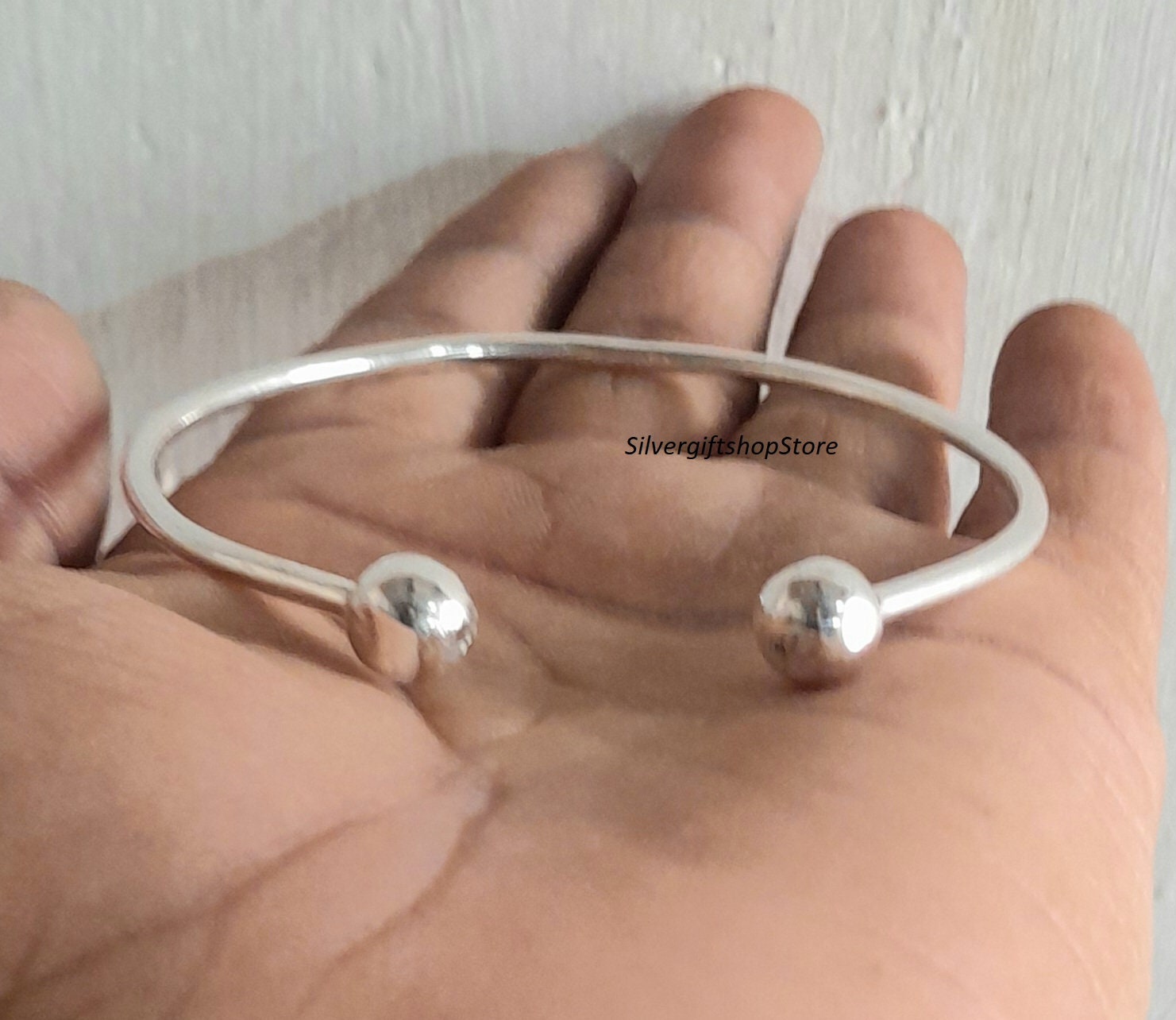 925 Sterling Silver Torque Cuff Bangle / Torque Bracelet,5