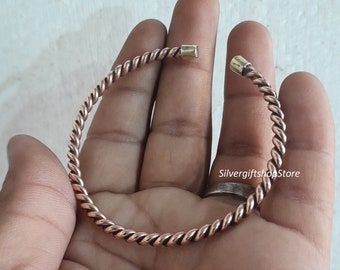 Sacred Cubit Copper Tensor Bracelet -144Mhz Cubit - Pure Copper Bracelet, braided  copper wire Bangle bracelet, Beautiful Bracelet,Gift Item