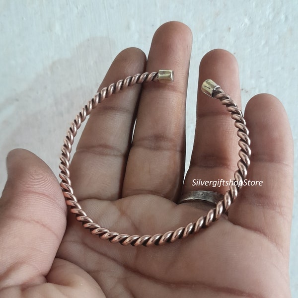 Sacred Cubit Copper Tensor Bracelet -144Mhz Cubit - Pure Copper Bracelet, braided  copper wire Bangle bracelet, Beautiful Bracelet,Gift Item