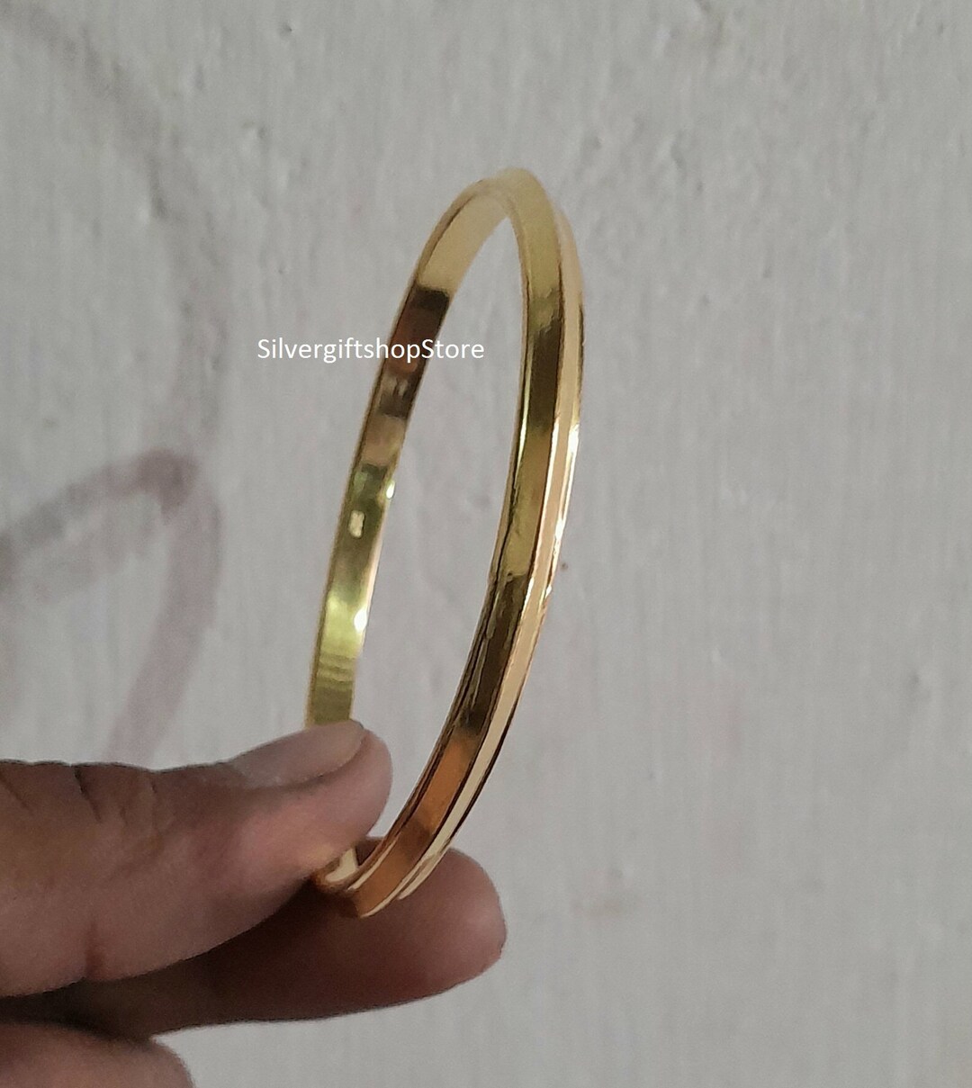 Kara Bangle Gold Plated Sikh Kara Bangle: Sterling Silver Kada, Men's Gift - Etsy