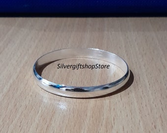 Solid 925 Sterling Silver Kara or Kada or Bracelet/Bangle ,Half Round Kada ,Punjabi Sikhi kada ,Silver Bangle Kada, Handmade Kada ,Bracelet.