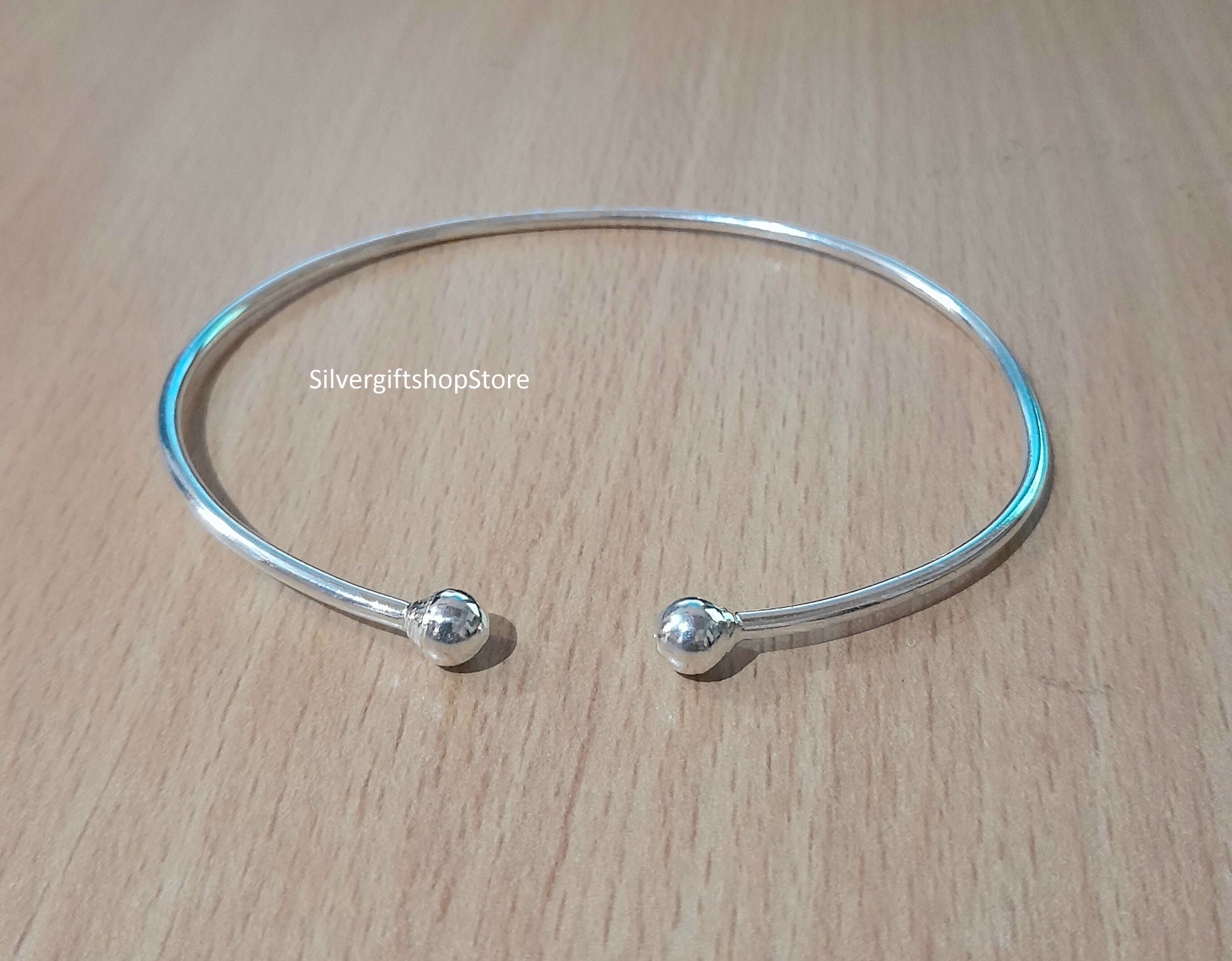 Open Bangle Bracelet ,silver Torque Cuff Bangle Bracelet