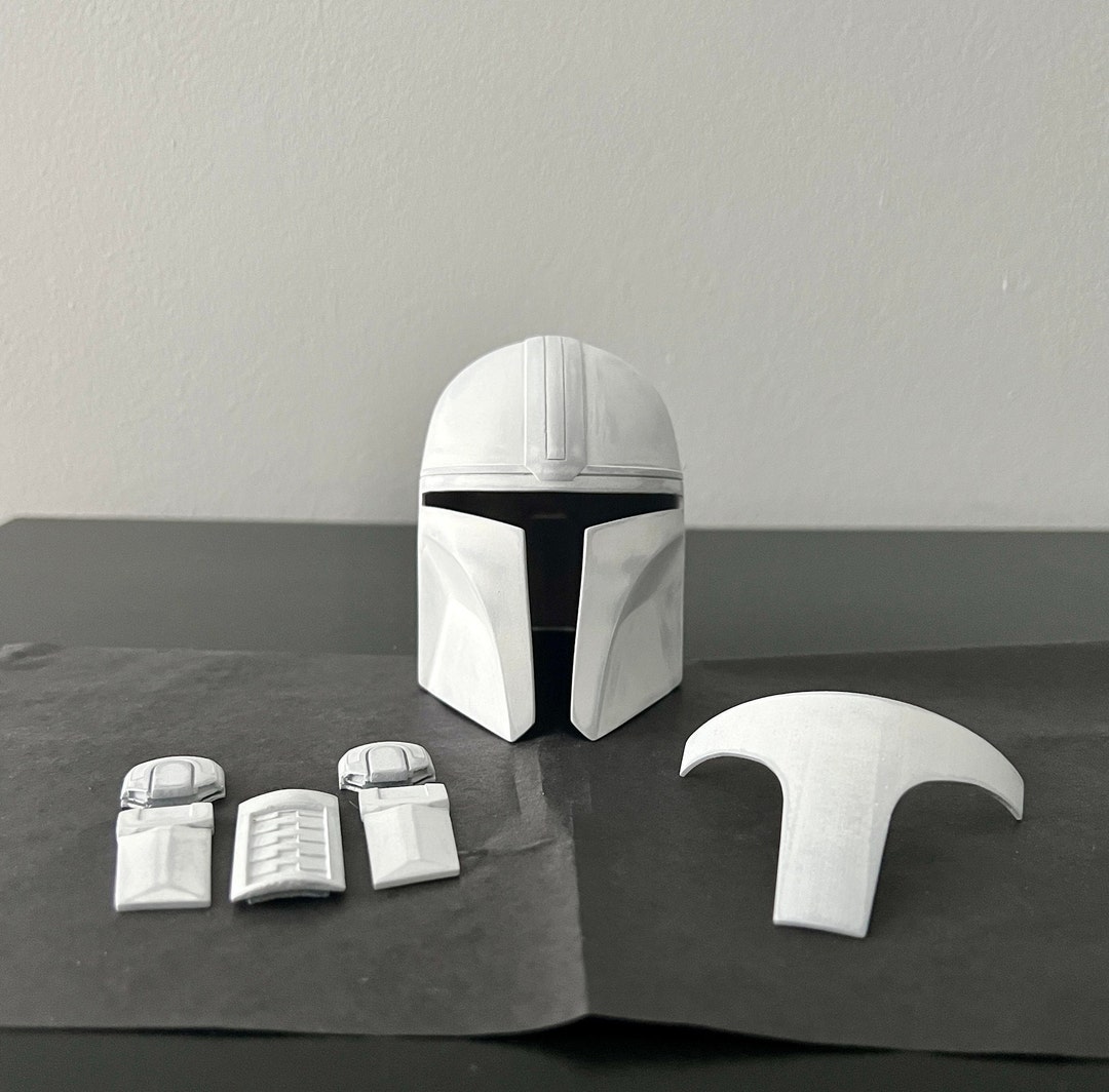 DIY Mini Mandalorian Helmet Kit Din Jarin Sanded Primed & Paint Ready