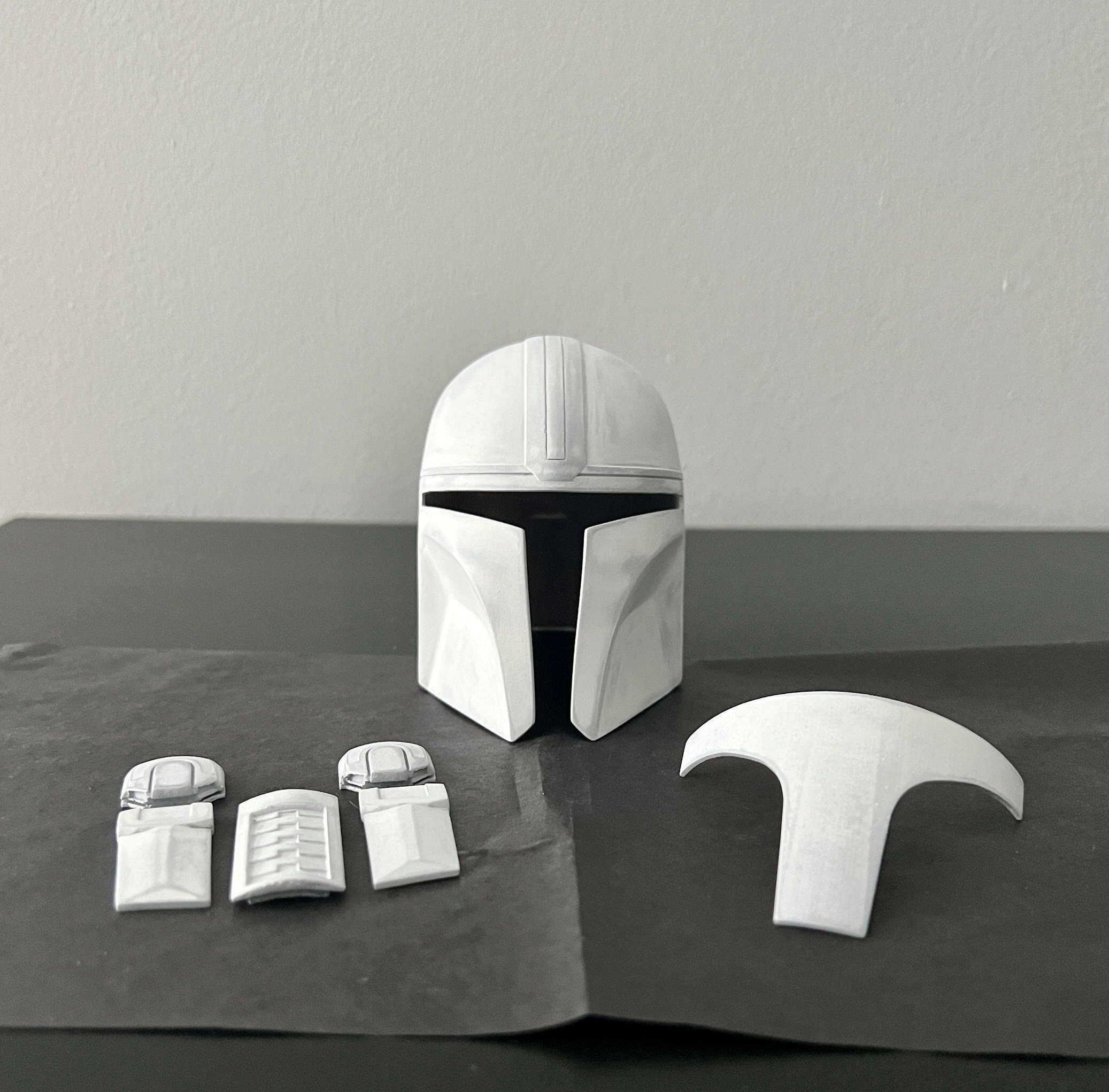 Star Wars Boba Fett Helmet Paint Drip White Throw Pillow