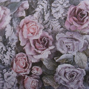 Tovaglioli di carta da 2 o 4 pezzi per decoupage, tovaglioli per decoupage di rose viola congelate, decopage di rose invernali, diario, collage, creazione di cartoline