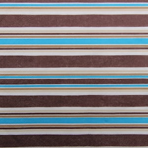 2 ou 4 serviettes en papier pour bricolage, marron, beige, bleu, motif à rayures blanches, serviette de table pour découpage à rayures, élément de collage