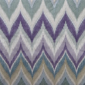 2 ou 4 serviettes en papier pour bricolage, motif ikat vert sauge, blanc, violet, serviettes en zigzag ikat pour découpage, serviettes pour découpage ikat