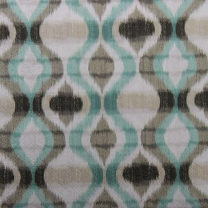 2 oder 4 Stück Papierservietten zum Basteln, Teal, Grau, Beige Ikat Muster auf weißem Hintergrund, Servietten für Decoupage, Journaling, Scrapbook