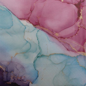 2 oder 4 Stück Papierservietten Für Decoupage , Rosa, Blau Und Lila Aquarell Muster, Tie Dye Muster Decoupage, Batik Muster Serviette