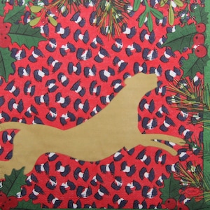 2 oder 4 Stück Papier Servietten Für Decoupage, Gepard Und Gepard Haut Muster Mit Tannennadeln Und Stechpalme, Leopard Kartenherstellung, Scrpabooking