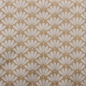 2 ou 4 serviettes en papier pour découpage, motif feuilles géométriques blancs sur fond beige, fleurs sans couture feuilles de serviettes pour découpage