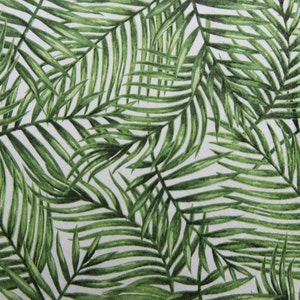2 o 4 servilletas de papel para manualidades, hojas tropicales verdes sobre fondo blanco, servilletas de follaje tropical para decoupage, collage de palmeras