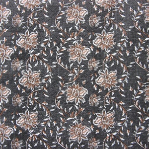 2 oder 4 Stück Papierservietten für Decoupage, braune, weiße blühende Blumenverzierung auf schwarzem Hintergrund, nahtlose Blumen-Servietten, Blumenverzierungen