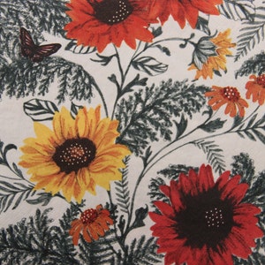 2 o 4 servilletas de papel para manualidades, girasoles amarillos y granates con follaje sobre fondo beige, servilletas de girasol para decoupage