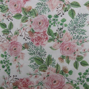 2 oder 4 Stück Papierservietten für Handwerk, rosa Hagebutte Blumen und Pflanze lassen Blumensträuße auf weißem Hintergrund, Rosen Decoupage Servietten, Collagen