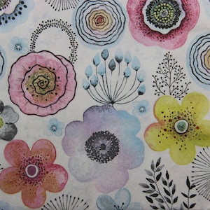 2 ou 4 serviettes en papier pour travaux manuels, aquarelle de fleurs dans des tons pastel, éphémères pour le scrapbooking, serviettes pour découpage, collage