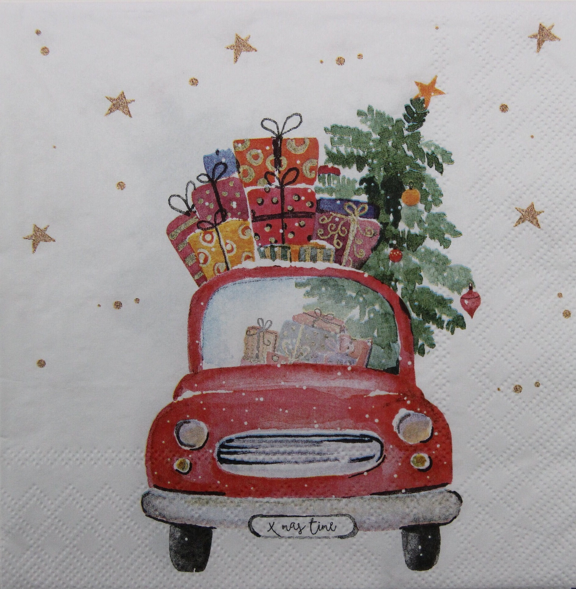 Tovaglioli Di Carta Natalizi 40 Pezzi | Doppio Strato 33x33 Cm | Stampa Festiva Con Fiocchi Di Neve E Alberi