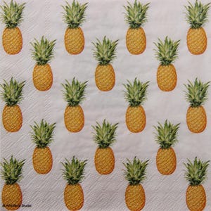 Verschiedene Größen Ananas, Serviette Für Decoupage (2 oder 4 Stück)