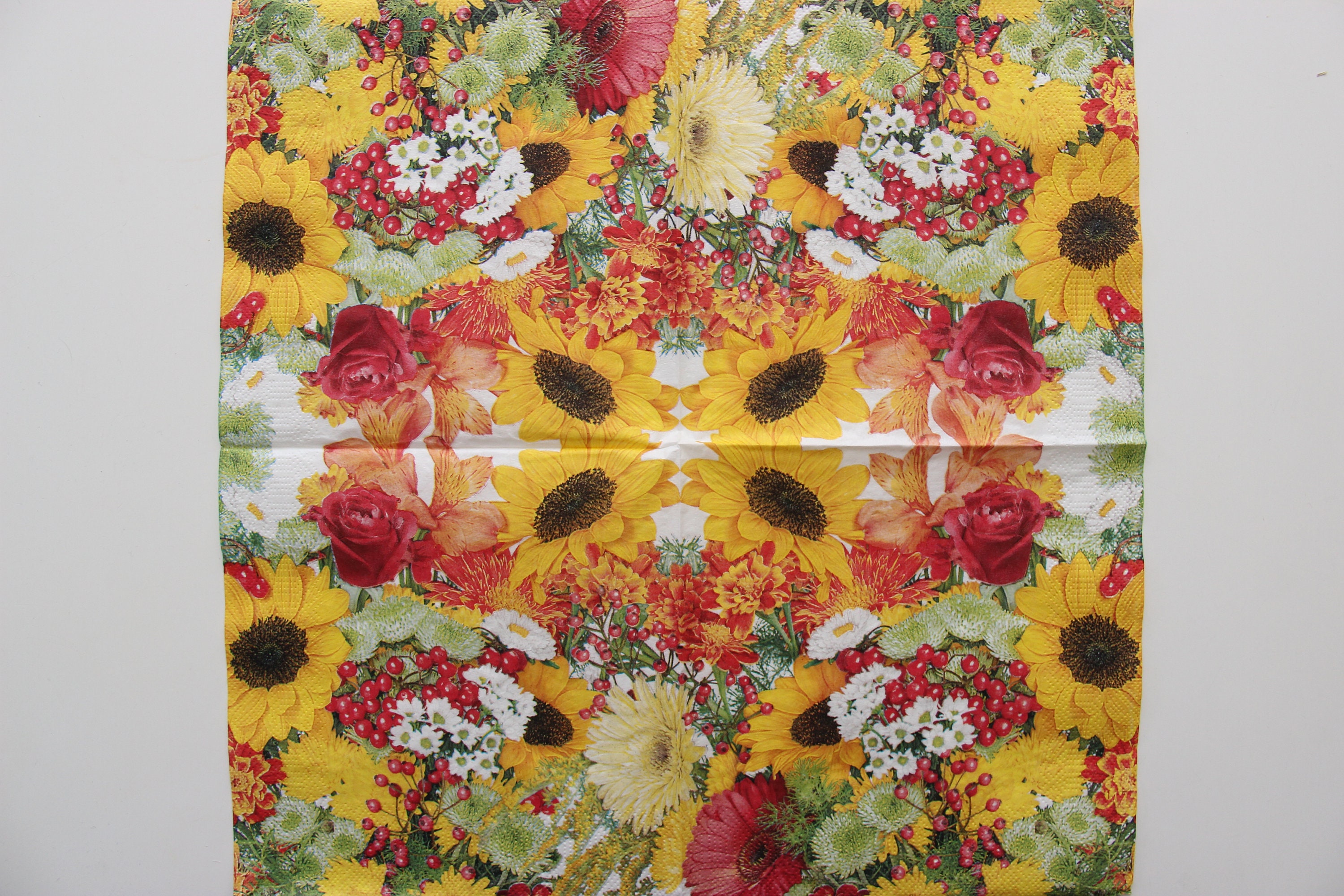 Elemento Decorativo Dei Girasoli Isolati Su Fondo Bianco Illustrazione