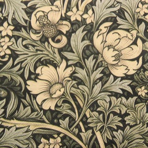 2 o 4 pezzi di tovaglioli di carta per decoupage, stile vintage senza soluzione di continuità, motivo di fiori e foglie verdi e beige su sfondo nero, tovaglioli floreali