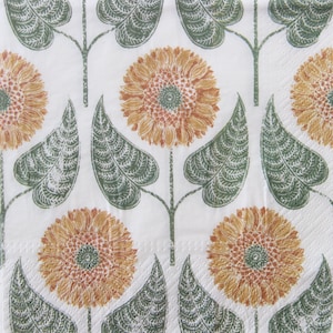 Tovaglioli di carta da 2 o 4 pezzi per artigianato, motivo grafico girasole giallo, tovaglioli di girasole per decoupage, tovaglioli per decoupage di fiori estivi