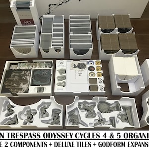 Aeon Trespass Odyssey Cycles 4 & 5 3D Printable Organizer + Deluxe Tiles And Godform Expansions