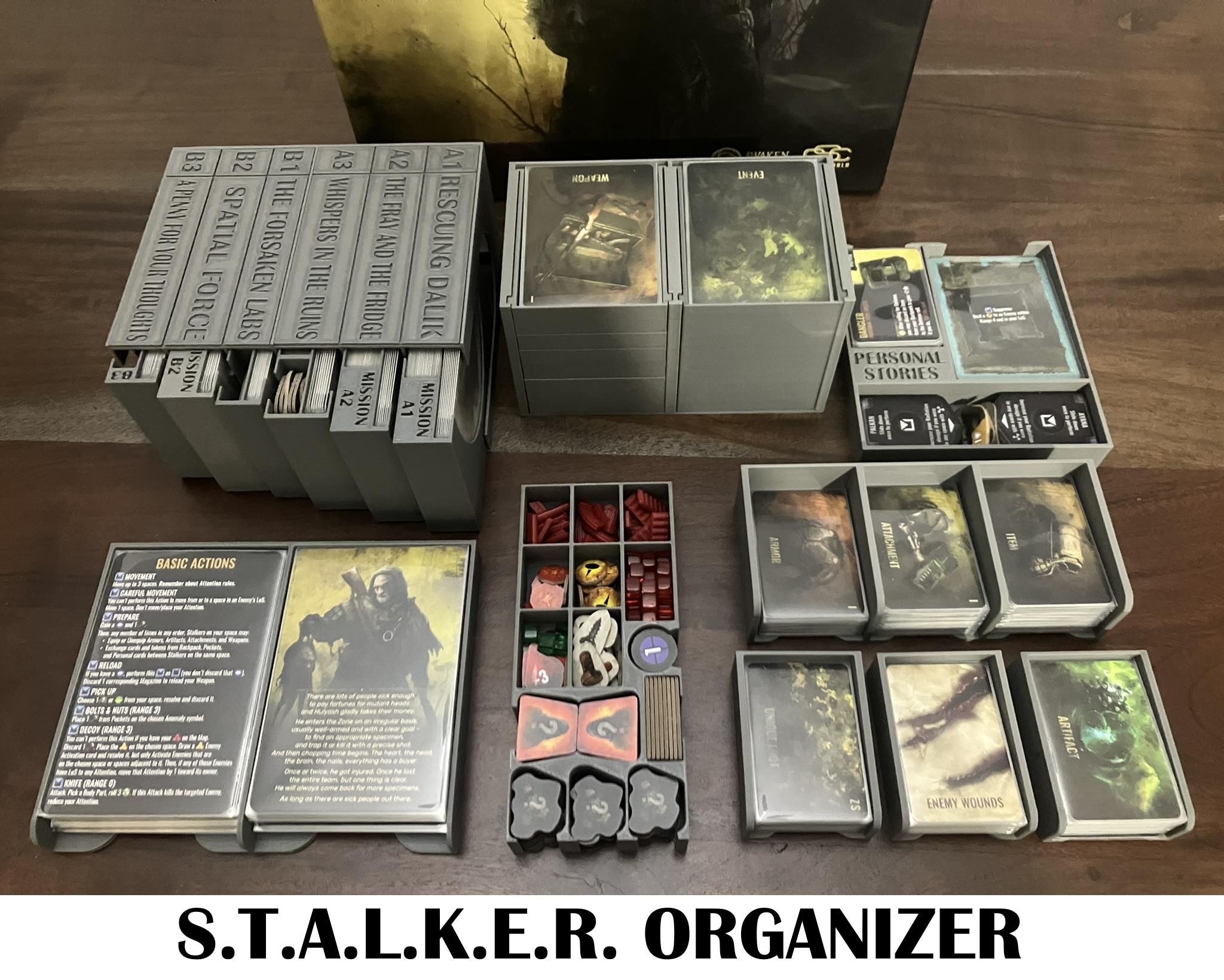 Stalker Wave 1 3D Printable Organizer - Core Game + Personal Stories Expansion