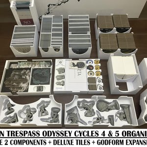 Aeon Trespass Odyssey Cycles 4 & 5 Fully 3D Printed Organizer + Deluxe Tiles And Godform Expansions