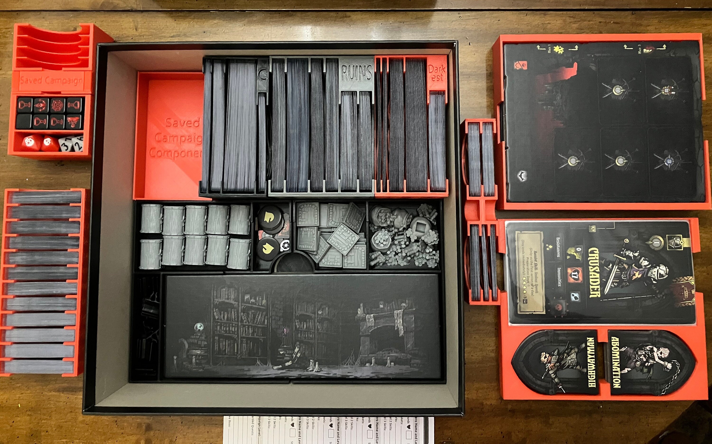 Darkest Dungeon 3D Printable Board Game Organizer Etsy