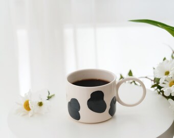 Handmade Ceramic Mug, Cute Ceramic Mug, Hand Painted Mug, Coffee And Tea Mug, Handmade Pottery, Latte Mug