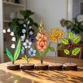 Personalized Birth Flower Stained Glass, Custom Plant Stake for Mom, Grandma's Garden Gift, Birthday Flower for Her, Boho product logo