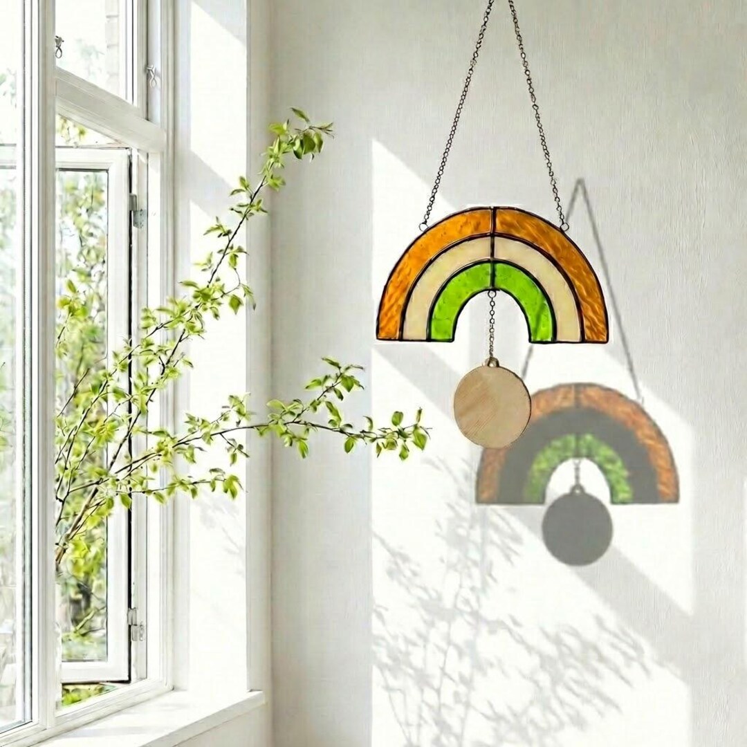 Stained Glass Rainbow Bridge Suncatcher | Personalized Pet Memorial ...