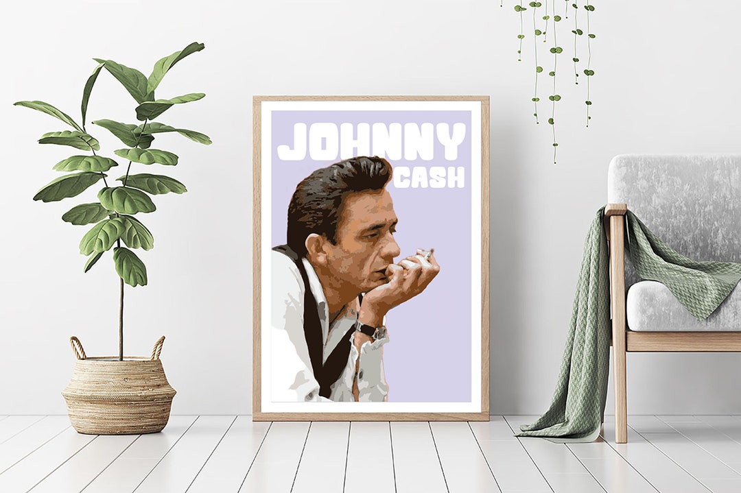 Johhny Cash Poster - Music Poster - Digital Print - Etsy