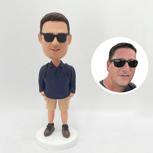 Figurine personnalisée pour homme, cadeaux personnalisés pour lui, cadeau d'anniversaire, meilleure idée cadeau pour la fête des pères, cadeau pour papa Tête personnalisée en fonction de vos photos