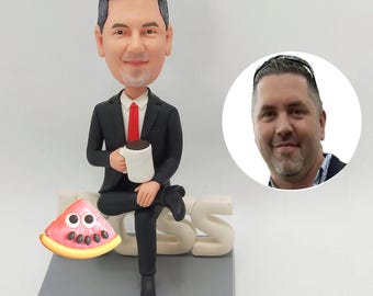 Personalized Birthday Gift For Boss Male, Custom Bobblehead Business Suit, Best Gifts For Business Executives, Christmas Cool Gifts for Boss