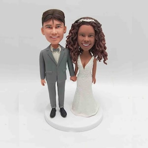 Custom Bobblehead Couple Wedding Dolls, Best Custom Topper Cake bobblehead, Make A Grooms Bobblehead, Custom Bobblehead Based On Your Photos