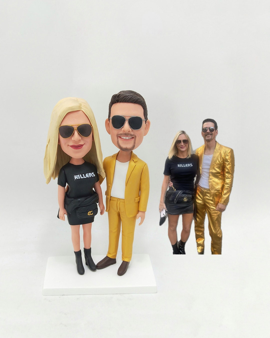 Romantic Couple Bobblehead - Lovebirds Figurine Keepsake main image 1