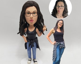 Benutzerdefinierte Wackelkopf, erstellen Sie Ihren eigenen Bobblehead, machen Sie Ihren eigenen Bobblehead, benutzerdefinierte Bobbleheads weiblich, personalisierte Actionfigur von sich