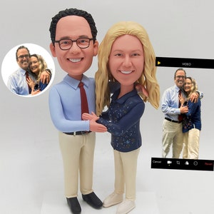 custom bobbleheads ,bobble heads couple,bobbleheads action figures, Anniversary Gifts for couple/parents,wedding cake topper,custom figurine