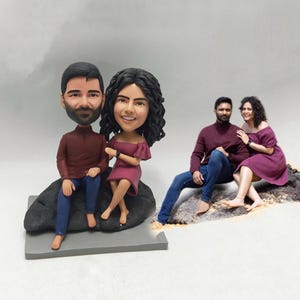 Figuras cabezonas personalizadas para pareja, figuras cabezonas personalizadas para aniversario, regalos de aniversario para pareja, regalos de aniversario para padres, regalos personalizados para pareja.