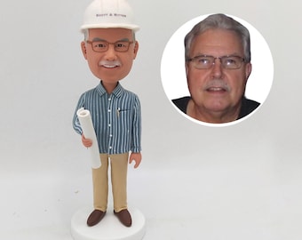 Custom Engineer Bobbleheads,Custom Worker Bobbleheads,Personalized Retirement Gift,Unique Gift For Men,Images to Commission & Custom Figures