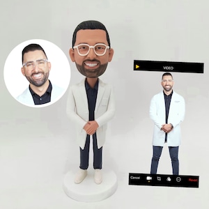 Custom Bobbleheads: Doctor | Bobble heads Thank You Gift, Doctor's Office Staff | Personalized Bobbleheads Unique Gifts Birthday & Christmas