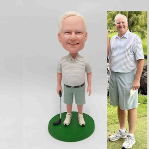 Custom Golf Bobblehead, Personalized Golf Gifts For Him, Unique Golf Gifts For Him, Custom Boss Gifts For Golf lovers,Gifts For Golfers Golf