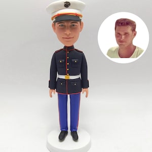 navy chief bobble head ，navy boomer cake topper ，us.navy officer candidate decorations ，military chief bobblehead ，navy soldier bobble head