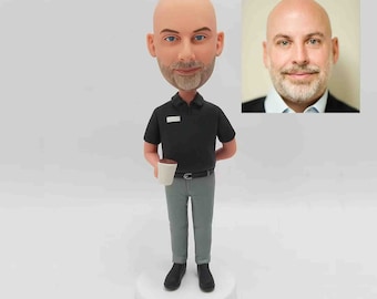 Custom Supervisor Bobblehead Personalized Dad Figurine Handmade Sculpture Father Edition Husband Anniversary Character Ornament