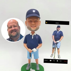 Custom Bobbleheads for Golf fan, Personalized Golf Gifts For Him, Personalized Golf Bobbleheads Playing Golf, Best Gifts For Golf lovers