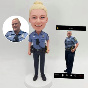 Custom PoliceWoman Bobbleheads, Custom Police Officer Bobble head, Personalized Patrol Bobbleheads, Custom Sheriff, Prosecutor Bobbleheads